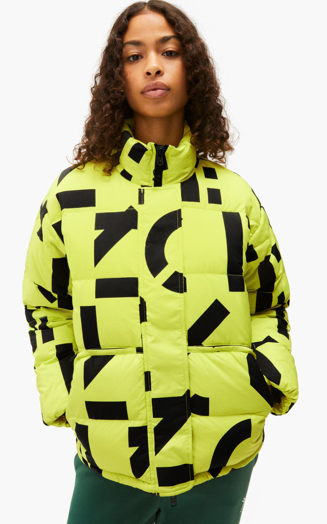 Kenzo Sport monogram Ženska Puhovka Svetlo Zelena SI-8533472